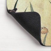 Katsushika Hokusai's Ukiyo-e Woodcut Print: Irises マウスパッド (コーナー)