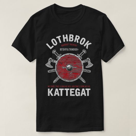 KattegatのRagnar Lothbrok Tシャツ (デザイン正面)