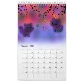 Katten Kalender カレンダー (2月 2027)