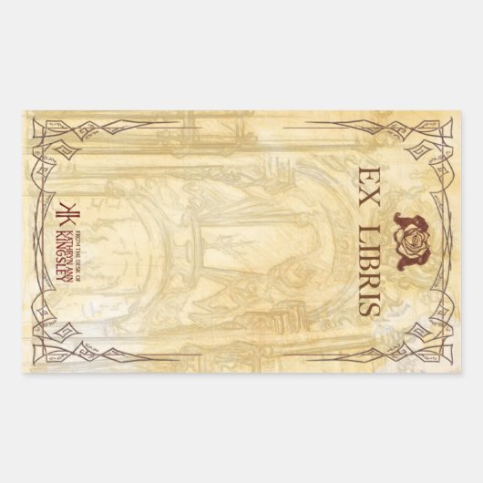 Katverse蔵書票 長方形シール (正面)