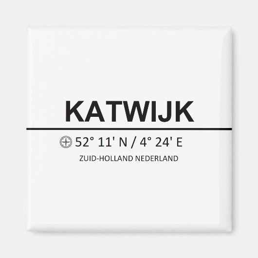 Katwijk座標 – Katwijk Coordinaten マグネット (正面)