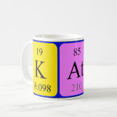 Katyの周期表の名前のマグ コーヒーマグカップ (正面左)