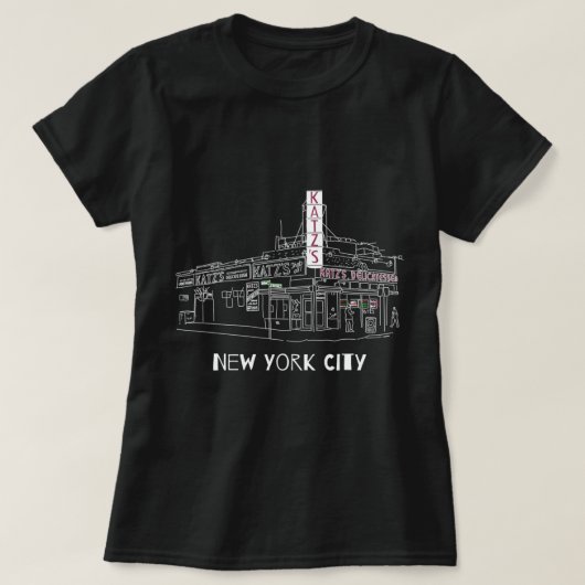 Kat'z Deli New York City for Reubenサンドイッチファン Tシャツ (デザイン正面)