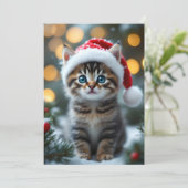 Kätzchen mit roter Weihnachtsmütze 招待状 (スタンド正面)