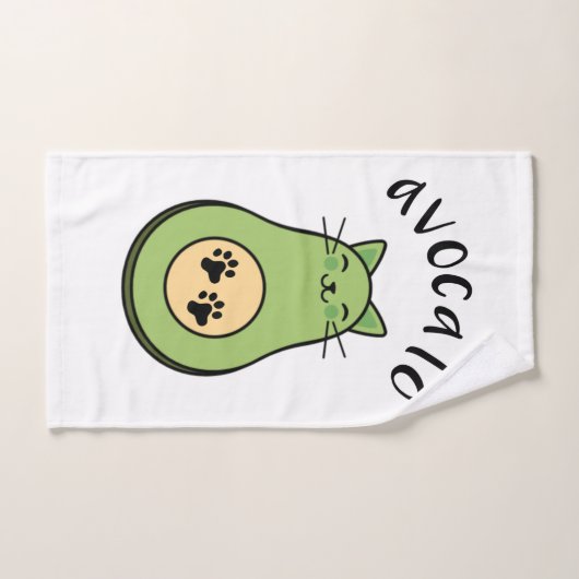 Katze als Avocado avocato ハンドタオル (ハンドタオル)