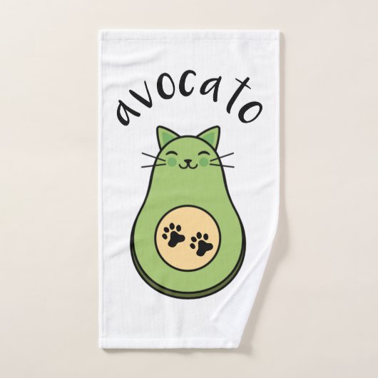 Katze als Avocado avocato ハンドタオル (ハンドタオル)