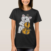 Katze Cello Musiklehrerin Tシャツ (正面)