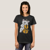 Katze Cello Musiklehrerin Tシャツ (正面フル)