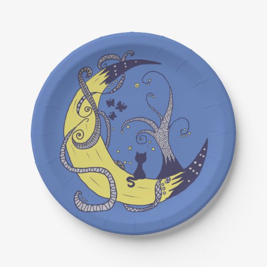 Katze im Mond  ペーパープレート (正面)