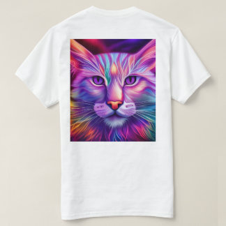 Katze in Neonfarben Tシャツ