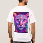 Katze in Neonfarben Tシャツ (裏面)