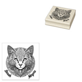 Katze Mandala ラバースタンプ