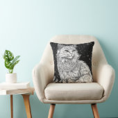 Katze Mandala unter magischem Sternenhimmel クッション (椅子)