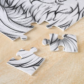 Katze Mandala unter magischem Sternenhimmel ジグソーパズル (側面)