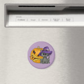 Katze mit Kürbis マグネット (インサイチュ (食洗機))