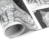 Katze mit Mandala unterm Sternenhimmel ラッピングペーパー (ロールコーナー)