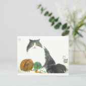 Katze Nr.38 * Katzen-Postkarte * Cat-Art-Postkarte ポストカード (スタンド正面)