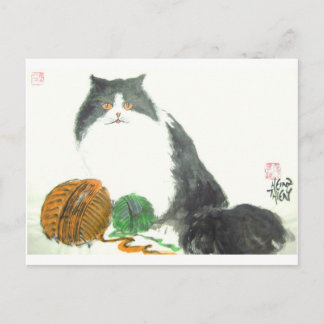 Katze Nr.38 * Katzen-Postkarte * Cat-Art-Postkarte ポストカード