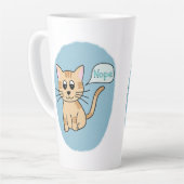 Katze sagt NOPE カフェラテマグ (左アングル)
