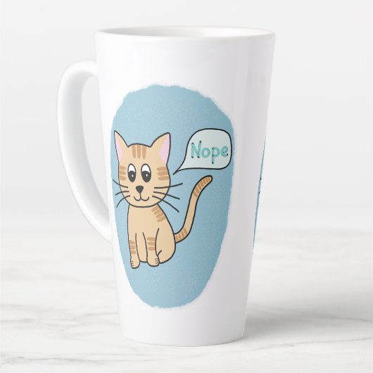 Katze sagt NOPE カフェラテマグ (左アングル)
