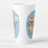 Katze sagt NOPE カフェラテマグ (正面)