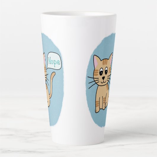 Katze sagt NOPE カフェラテマグ (正面)