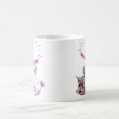 Katze Tasse Herz Feder コーヒーマグカップ (中央)