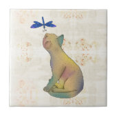 Katze und blaue Libelle タイル (正面)