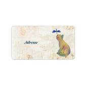 Katze und blaue Libelle ラベル (正面)