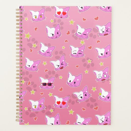Katzen - Kätzchen - Comickatzen Muster  Planer プランナー手帳 (正面)