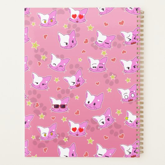 Katzen - Kätzchen - Comickatzen Muster  Planer プランナー手帳 (裏面)