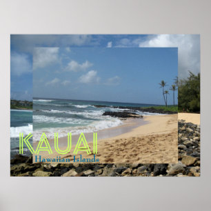 Kauaiの足跡ポスター風キャンバス ポスター