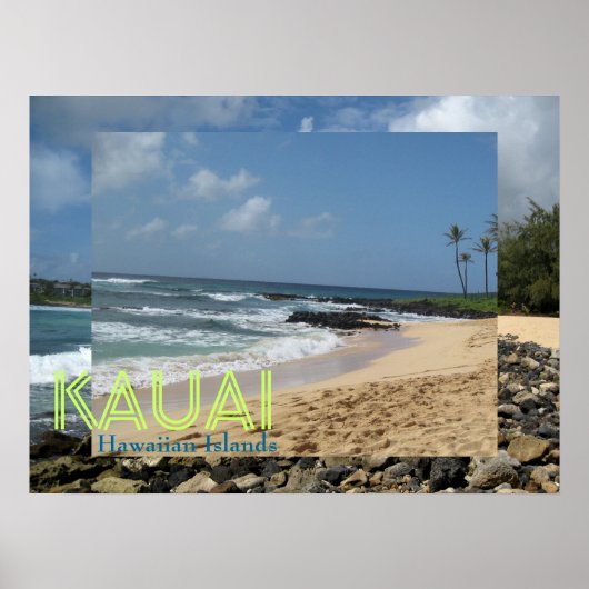 Kauaiの足跡ポスター風キャンバス ポスター (正面)