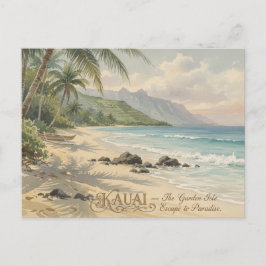 Kauai  Beach Romantic Painting ポストカード