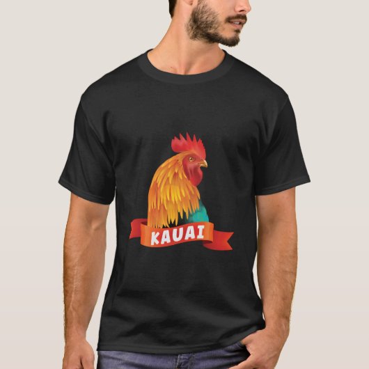 Kauai Chicken Rooster Style Garden Tシャツ (正面)
