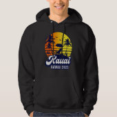 Kauai Hawaii 2023 Hawaiian Sunset Beach Retro パーカ (正面)