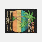Kauai Hawaii Beach Family Vacation 2025 Summer フリースブランケット (正面(横))