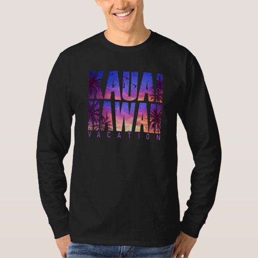 Kauai Hawaii Beach Summer Vacation Matching Family Tシャツ (正面)
