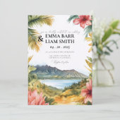Kauai HAWAII Beach Tropical Wedding Invitation 招待状 (スタンド正面)