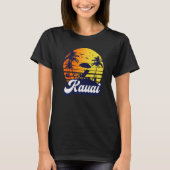 Kauai Hawaii Hawaiian Sunset Beach Retro Premium Tシャツ (正面)