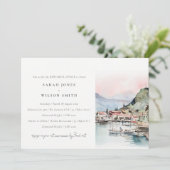 Kauai Hawaii Watercolor Landscape Rehearsal Dinner 招待状 (スタンド正面)