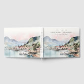 Kauai Hawaii Watercolor Landscape Wedding ゲストブック (全面)
