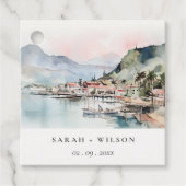 Kauai Hawaii Watercolor Landscape Wedding フェイバータグ (正面)