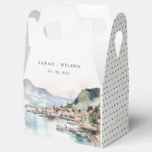 Kauai Hawaii Watercolor Landscape Wedding フェイバーボックス (オープン)