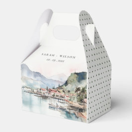 Kauai Hawaii Watercolor Landscape Wedding フェイバーボックス