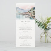 Kauai Hawaii Watercolor Landscape Wedding Menu 招待状 (スタンド正面)