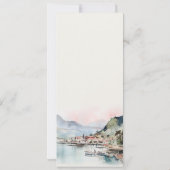 Kauai Hawaii Watercolor Landscape Wedding Menu 招待状 (裏面)