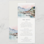 Kauai Hawaii Watercolor Landscape Wedding Menu 招待状 (正面/裏面)