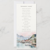 Kauai Hawaii Watercolor Landscape Wedding Program 招待状 (裏面)