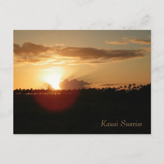 Kauai Hawaiian Sunrise ポストカード (正面)
